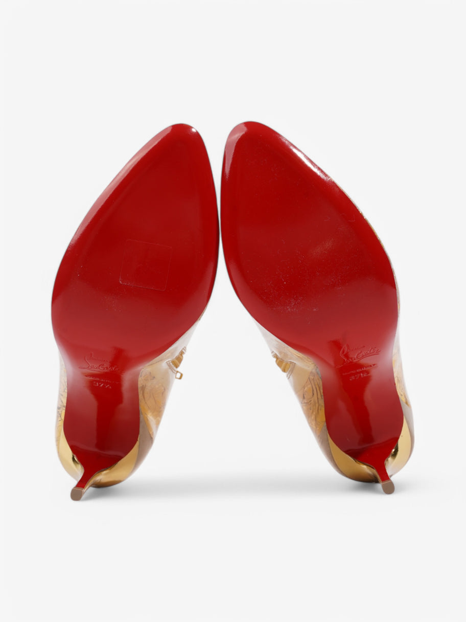 Christian Louboutin Booty Cap 100 Gold PVC EU 37.5 UK 4.5 Image 7
