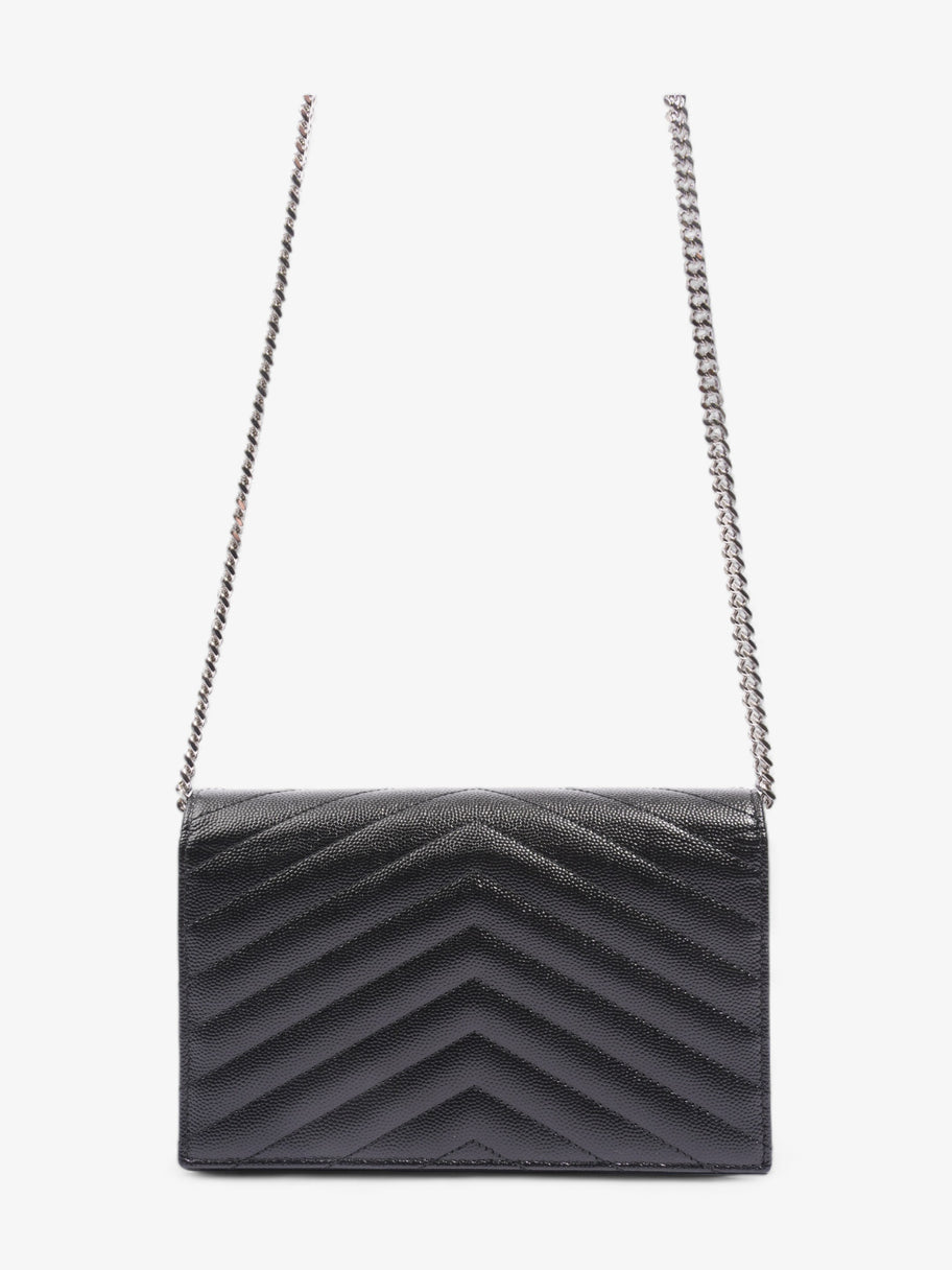 Saint Laurent Cassandre Envelope Black Grained Leather Image 4