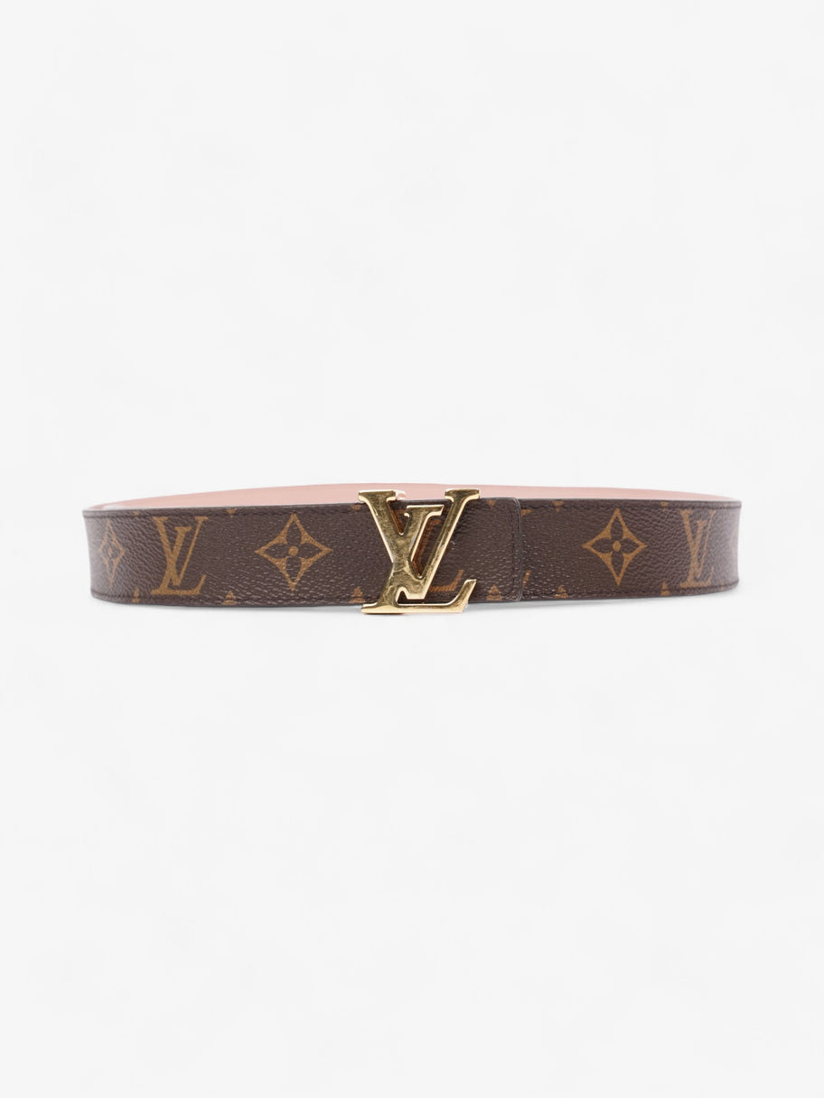 Louis Vuitton LV Initiales Reversible Belt Monogram / Rose Ballerine Coated Canvas 80cm / 32
