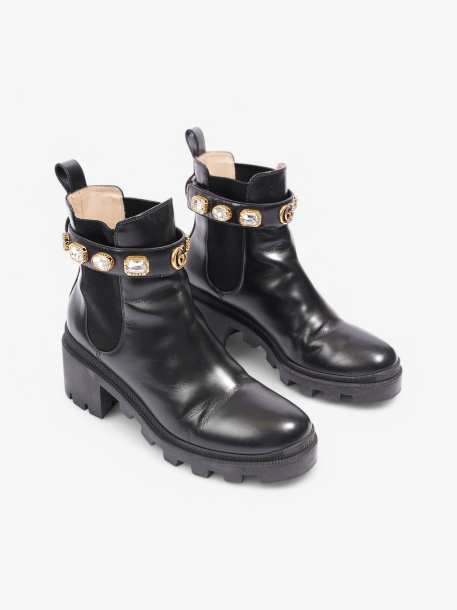 Gucci Snake Ankle Boot Black Leather EU 39.5 UK 6.5 Image 2