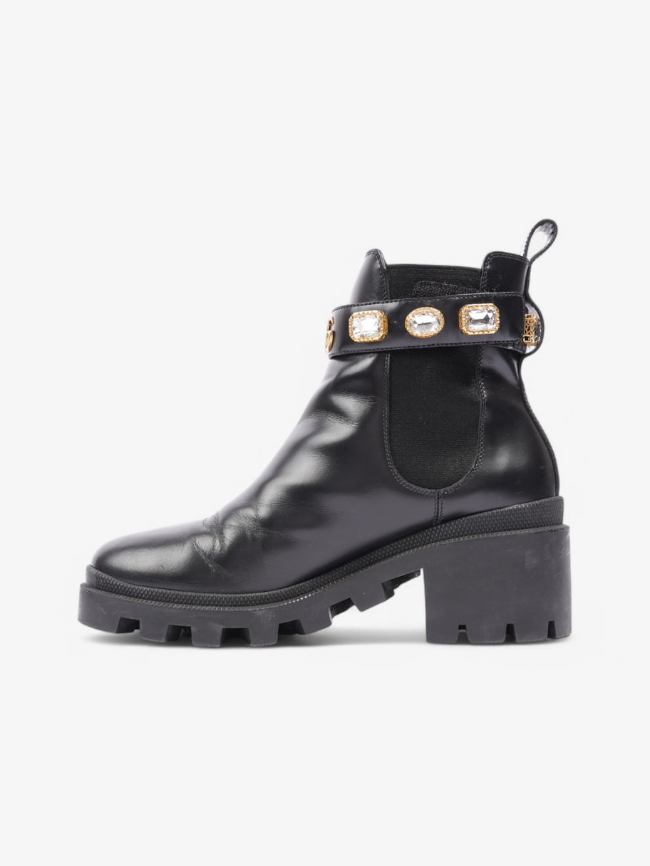 Gucci Snake Ankle Boot Black Leather EU 39.5 UK 6.5 Image 3