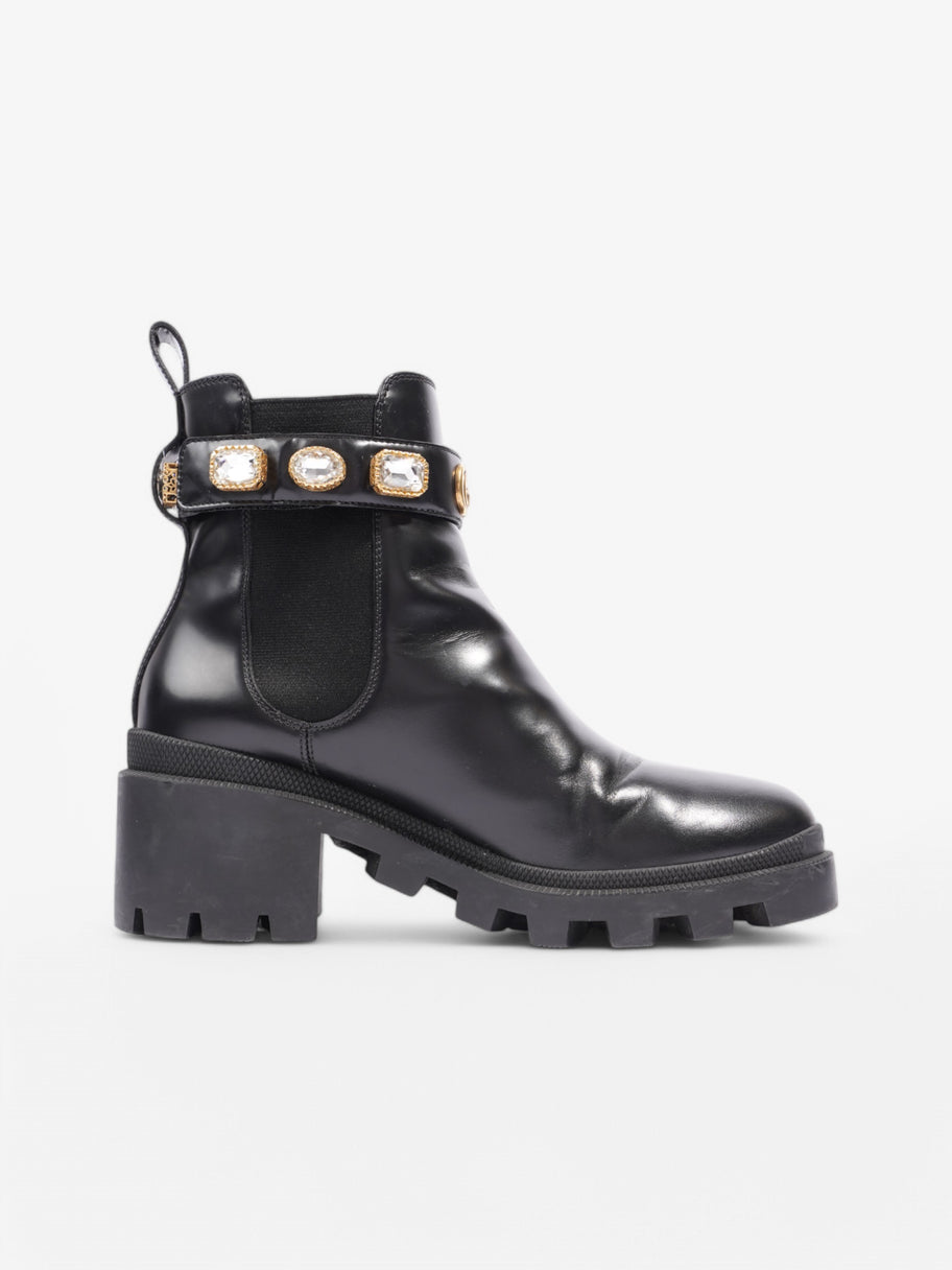 Gucci Snake Ankle Boot Black Leather EU 39.5 UK 6.5 Image 4