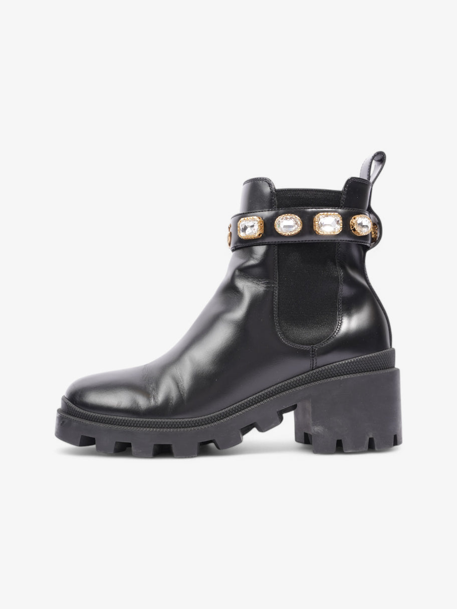 Gucci Snake Ankle Boot Black Leather EU 39.5 UK 6.5 Image 5