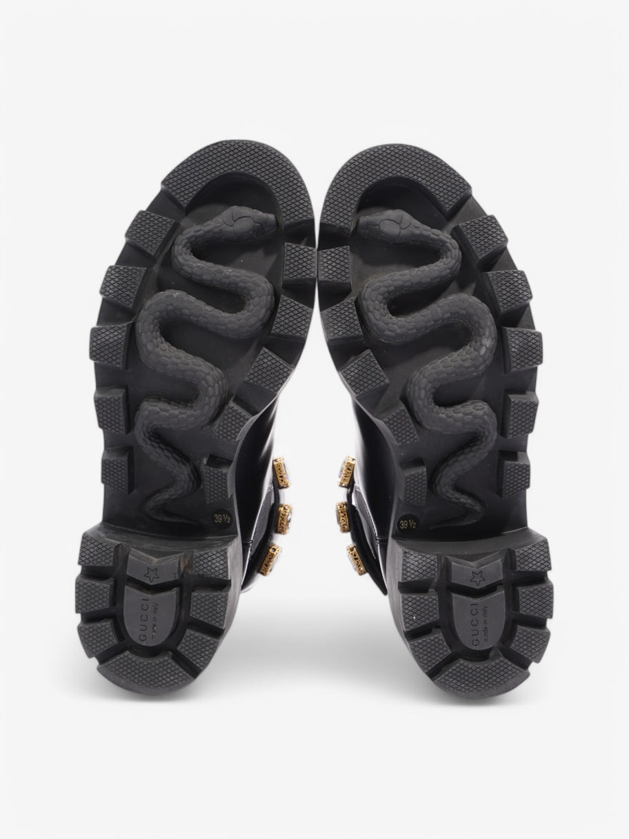Gucci Snake Ankle Boot Black Leather EU 39.5 UK 6.5 Image 7