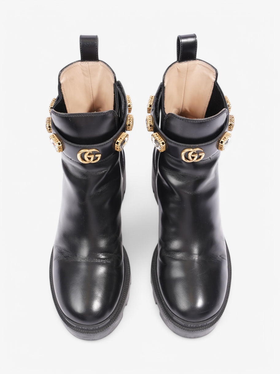 Gucci Snake Ankle Boot Black Leather EU 39.5 UK 6.5 Image 8