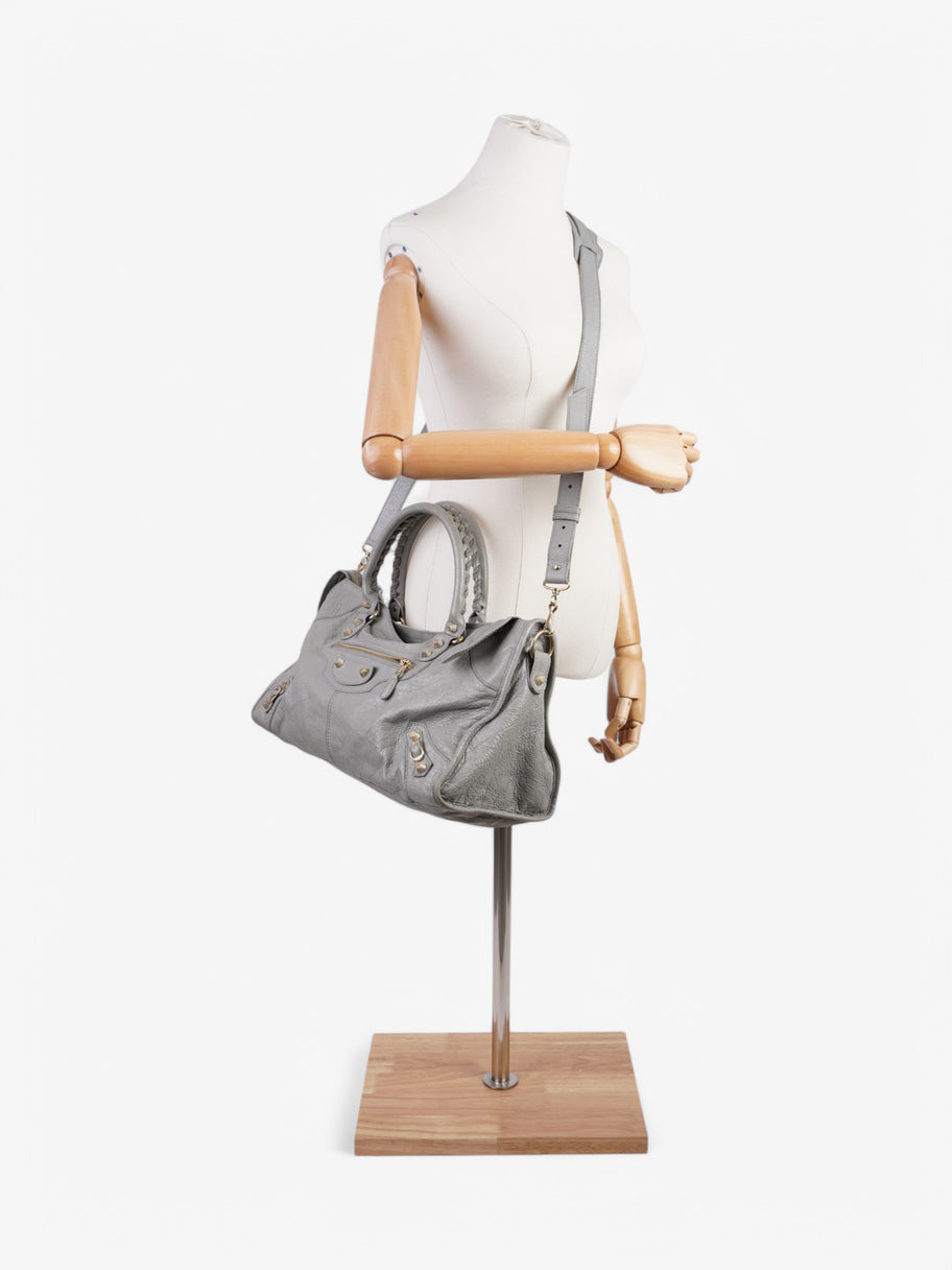 Balenciaga City Grey Leather Image 2