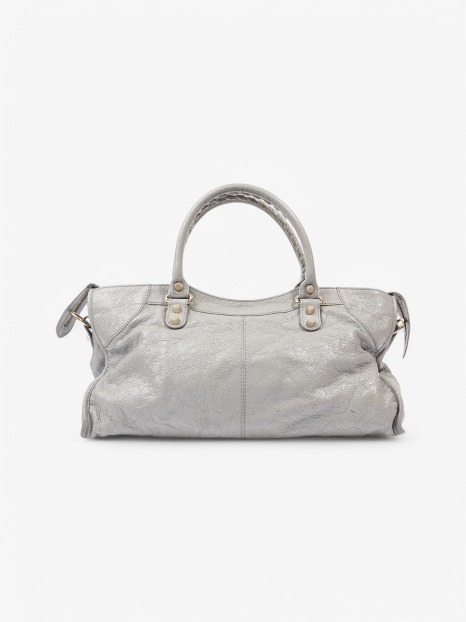 Balenciaga City Grey Leather Image 4