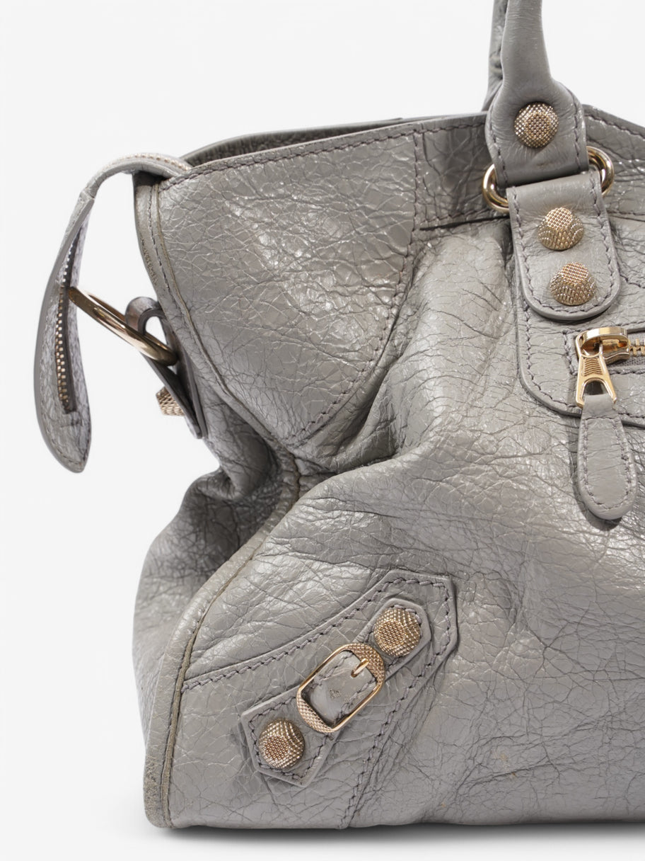 Balenciaga City Grey Leather Image 7