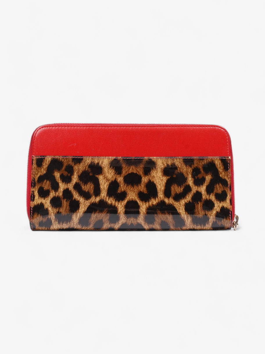 Christian Louboutin Zip Around Wallet Red / Leopard Leather Image 9