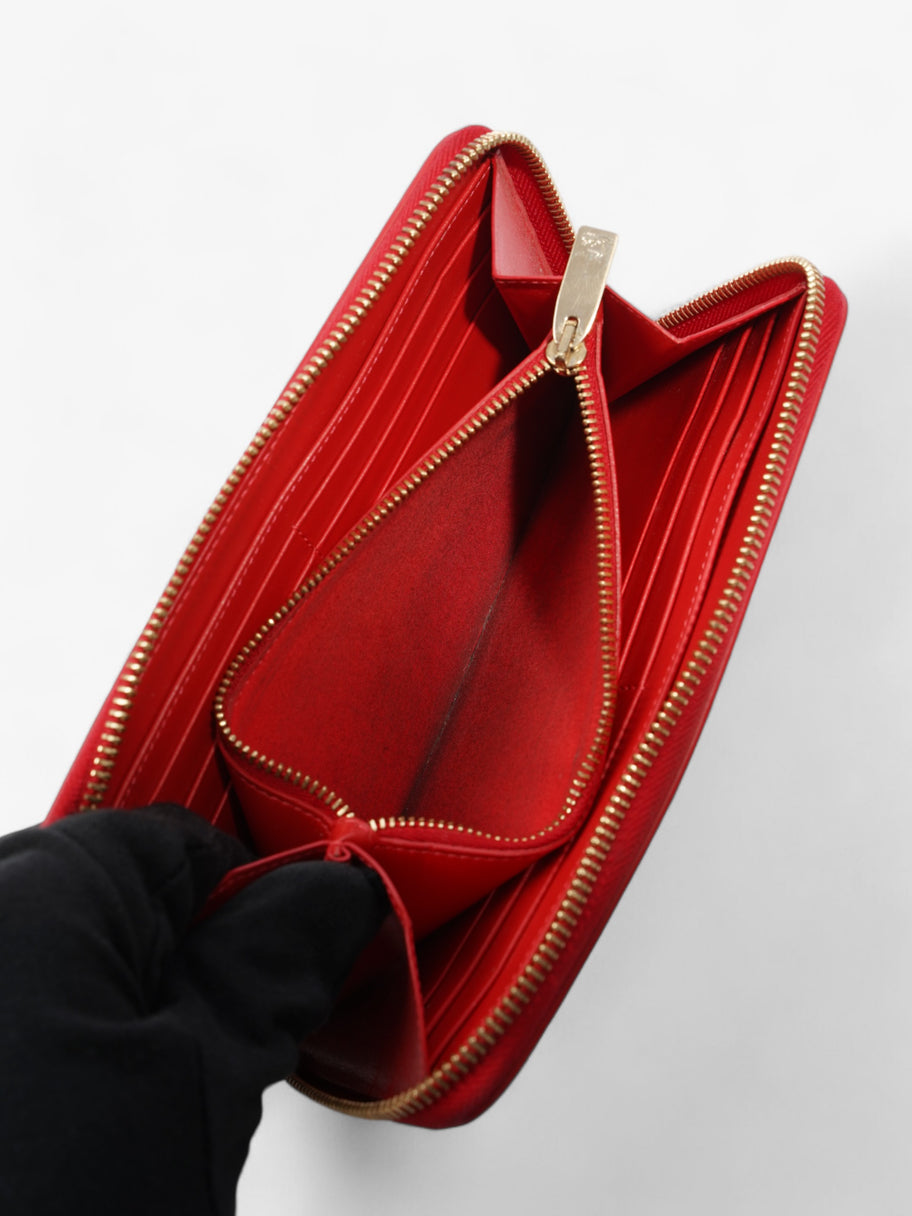 Christian Louboutin Zip Around Wallet Red / Leopard Leather Image 6