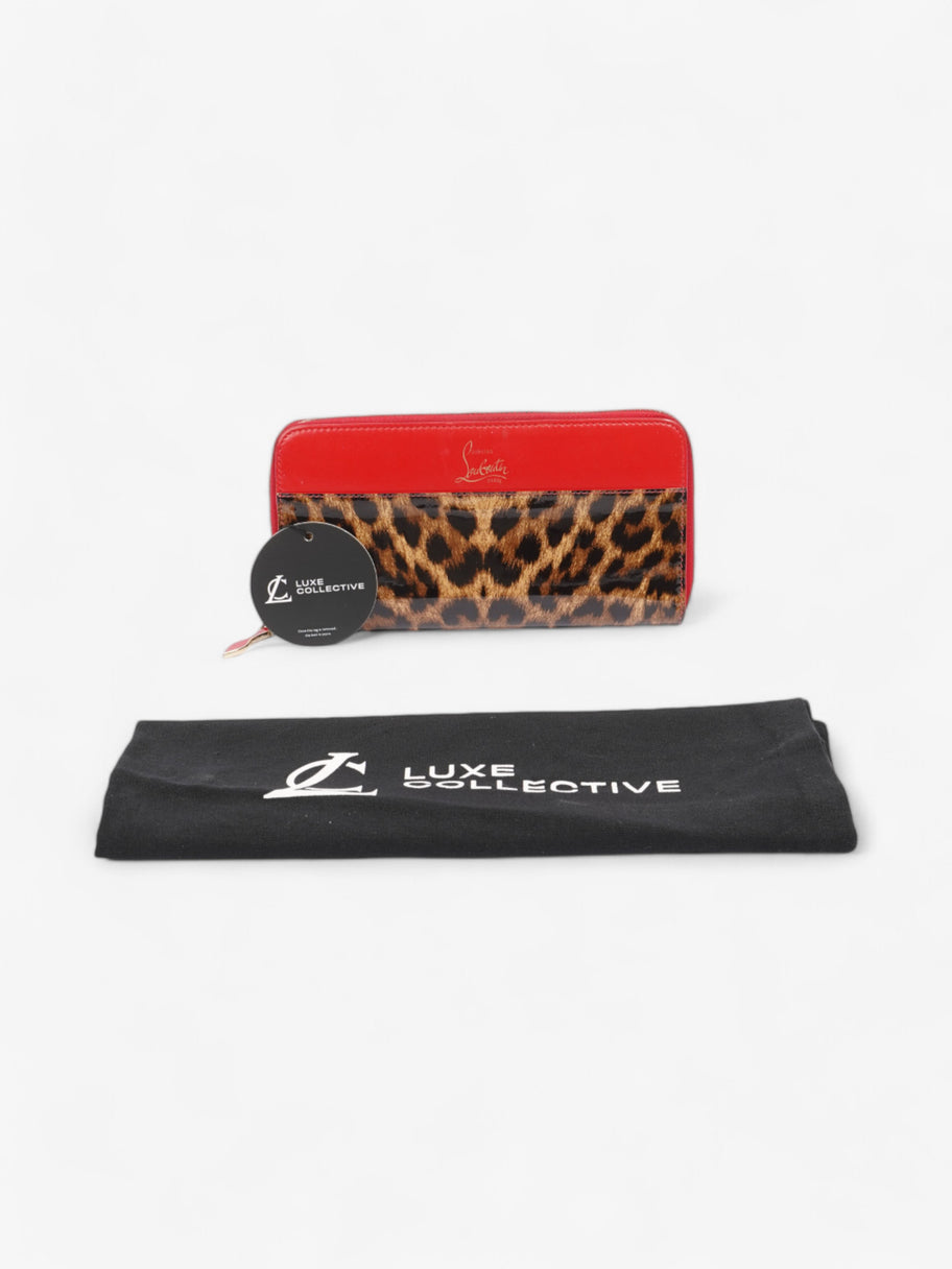 Christian Louboutin Zip Around Wallet Red / Leopard Leather Image 7