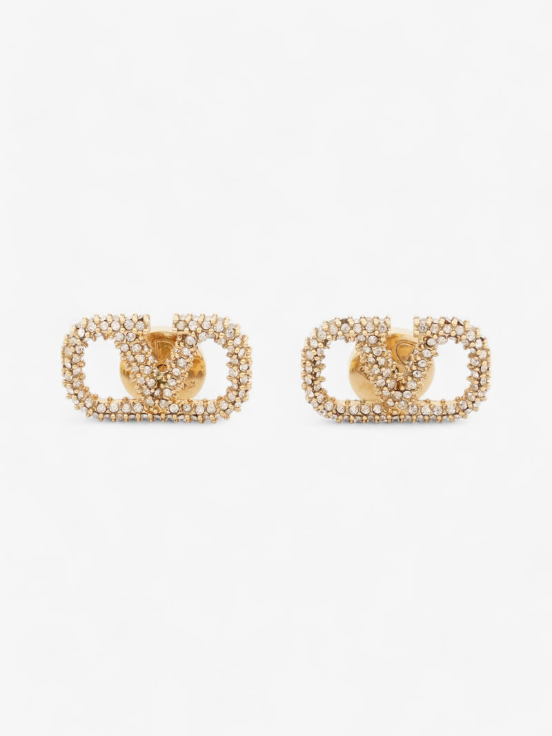  Valentino Valentino rhinestone stud earrings Gold Base Metal