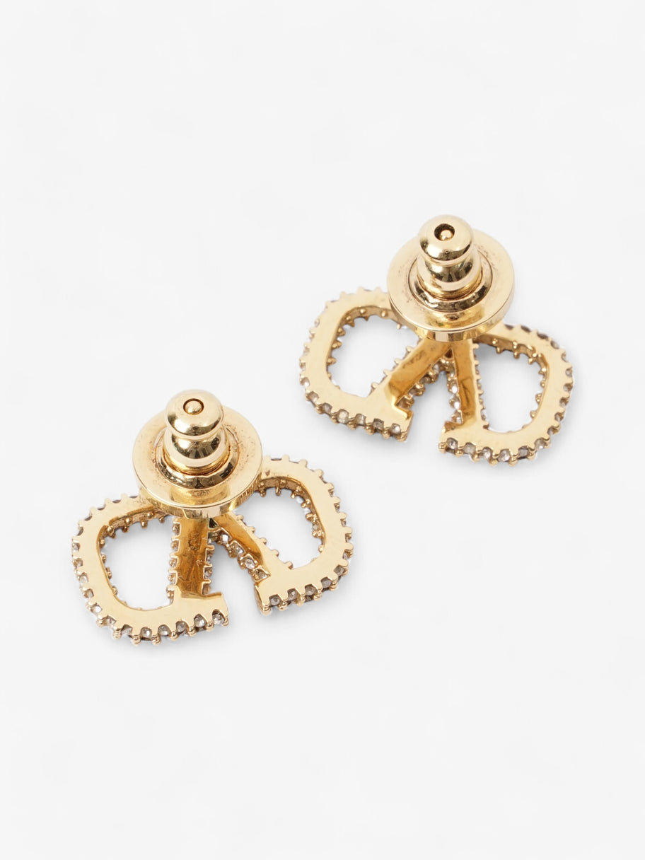 Valentino Valentino rhinestone stud earrings Gold Base Metal Image 2