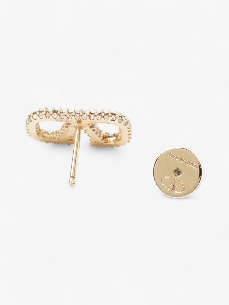 Valentino Valentino rhinestone stud earrings Gold Base Metal Image 4