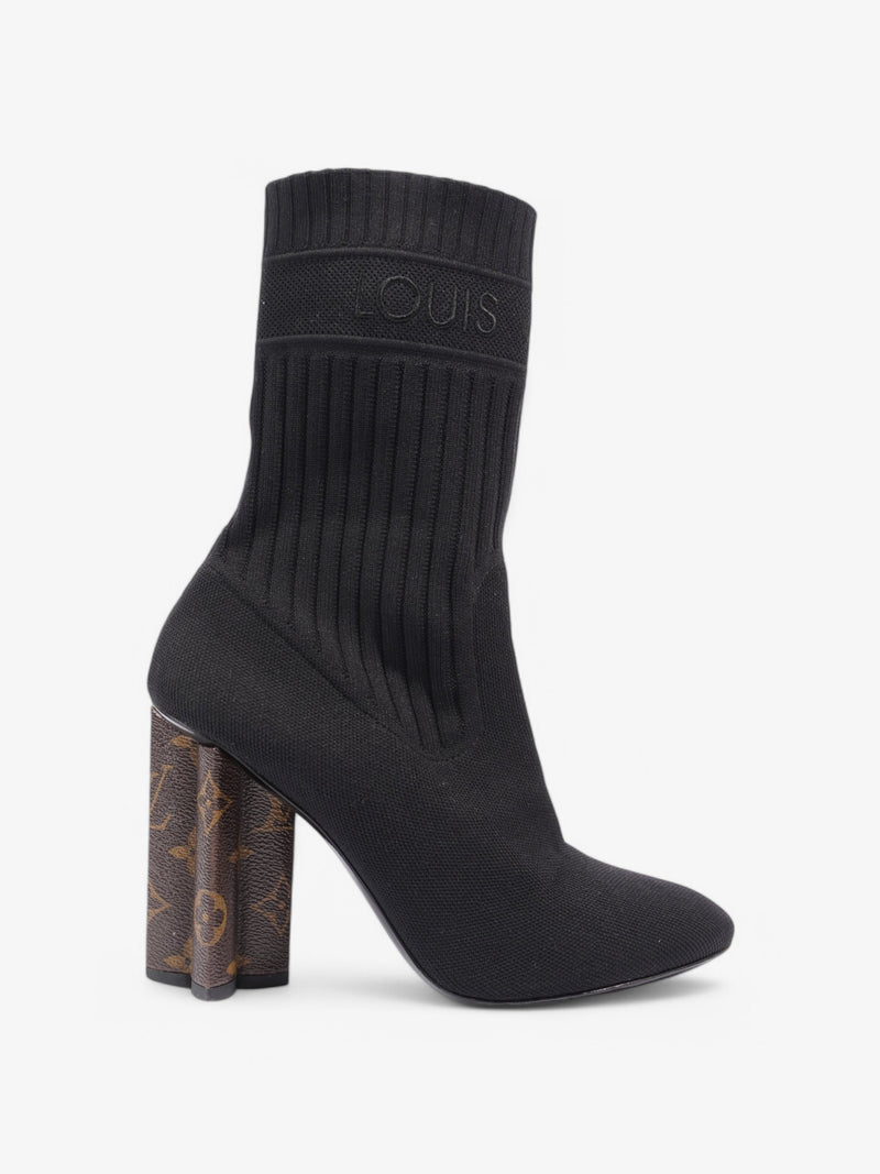  Louis Vuitton Ankle Boots 90 Black / Monogram Cotton EU 38.5 UK 5.5