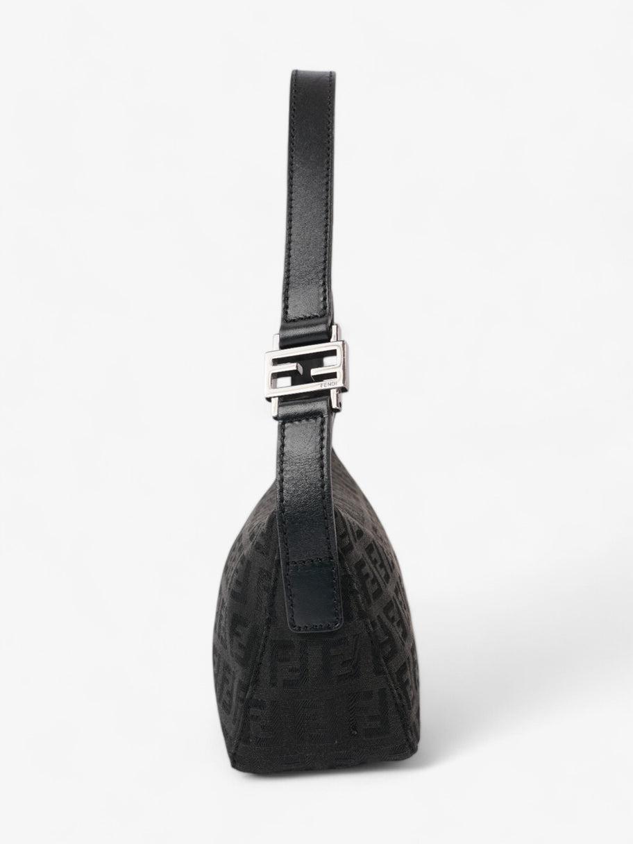 Fendi Zucca Shoulder Bag Black Canvas Image 3