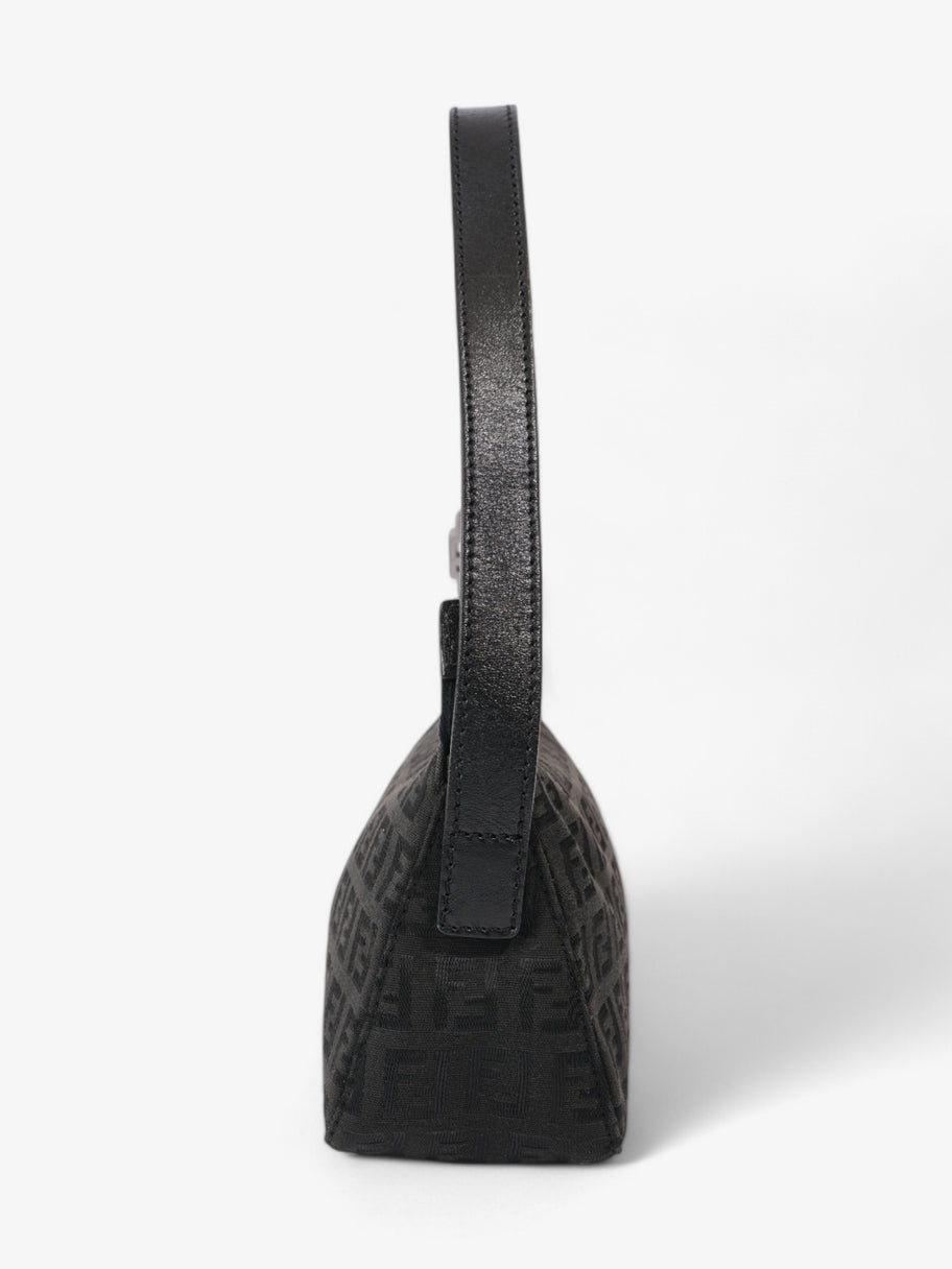 Fendi Zucca Shoulder Bag Black Canvas Image 5