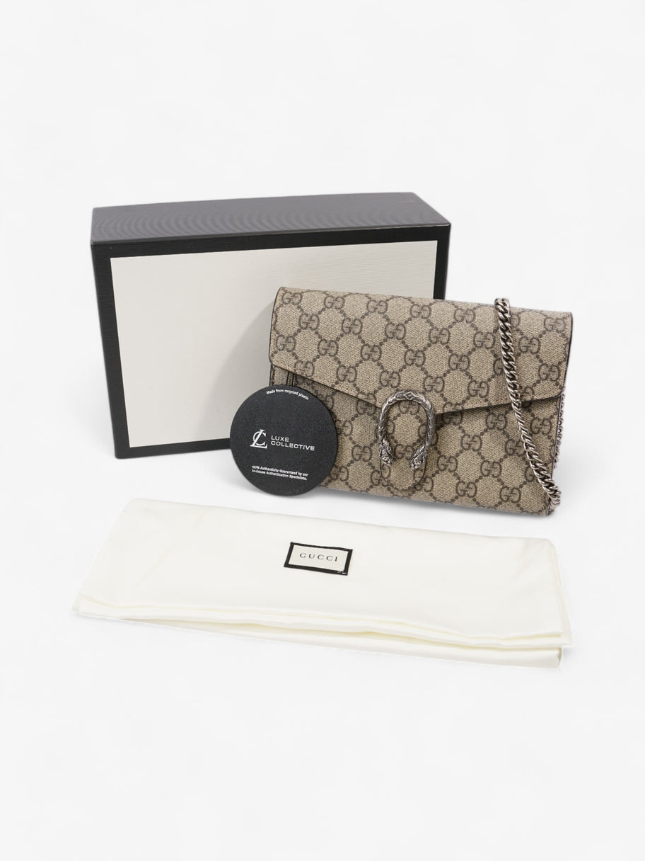 Gucci Dionysus Chain Wallet GG Supreme / Beige / Ebony Coated Canvas Image 10