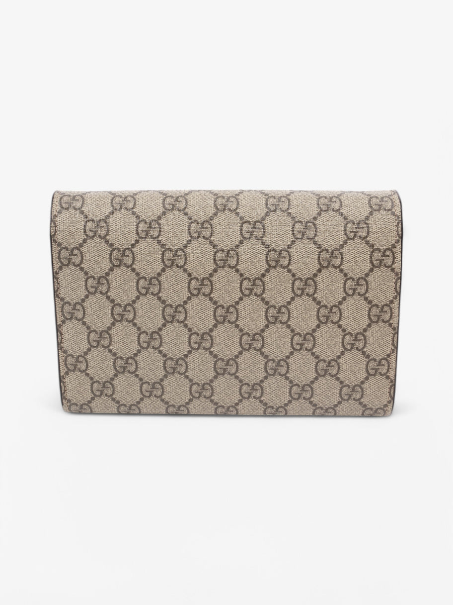 Gucci Dionysus Chain Wallet GG Supreme / Beige / Ebony Coated Canvas Image 4