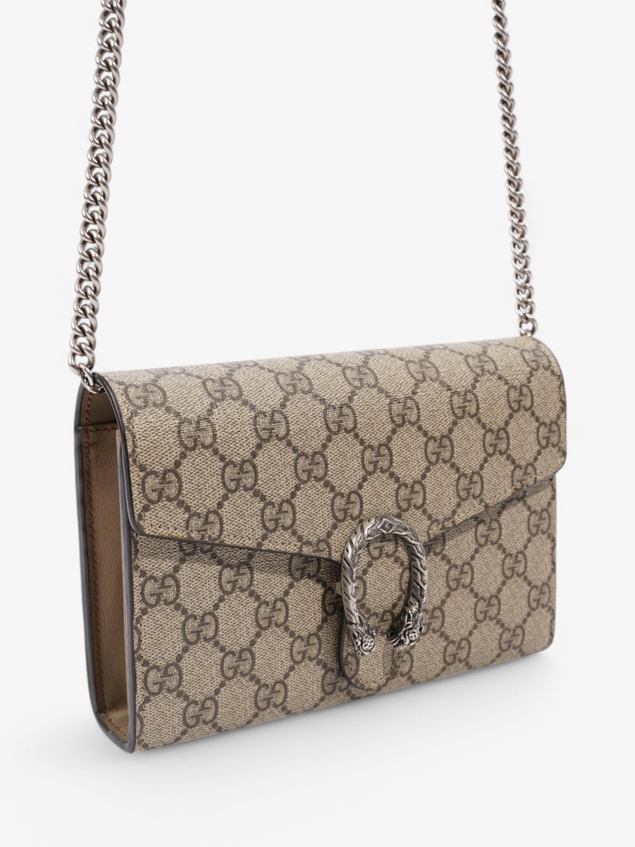 Gucci Dionysus Chain Wallet GG Supreme / Beige / Ebony Coated Canvas Image 7