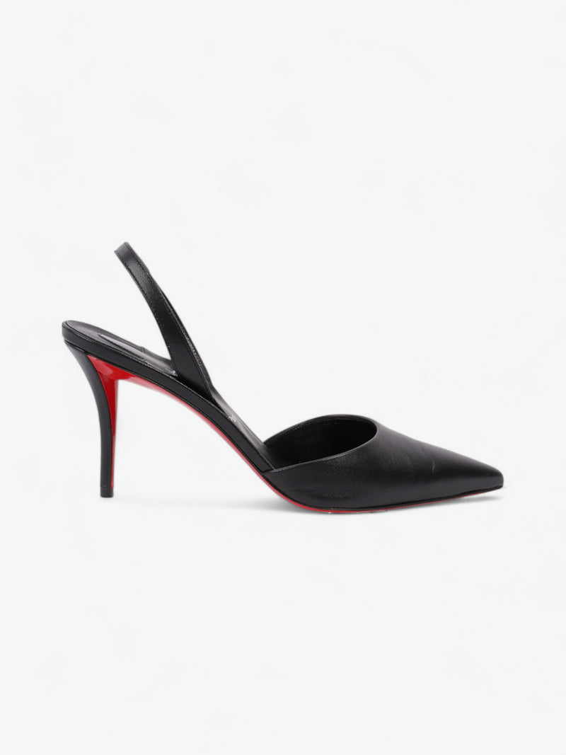  Christian Louboutin Apostrophia Sling 80 Black Leather EU 40 UK 7