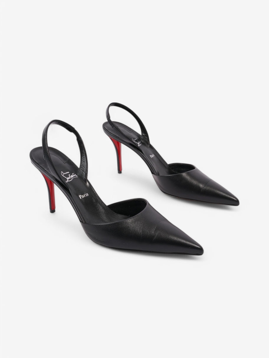Christian Louboutin Apostrophia Sling 80 Black Leather EU 40 UK 7 Image 2