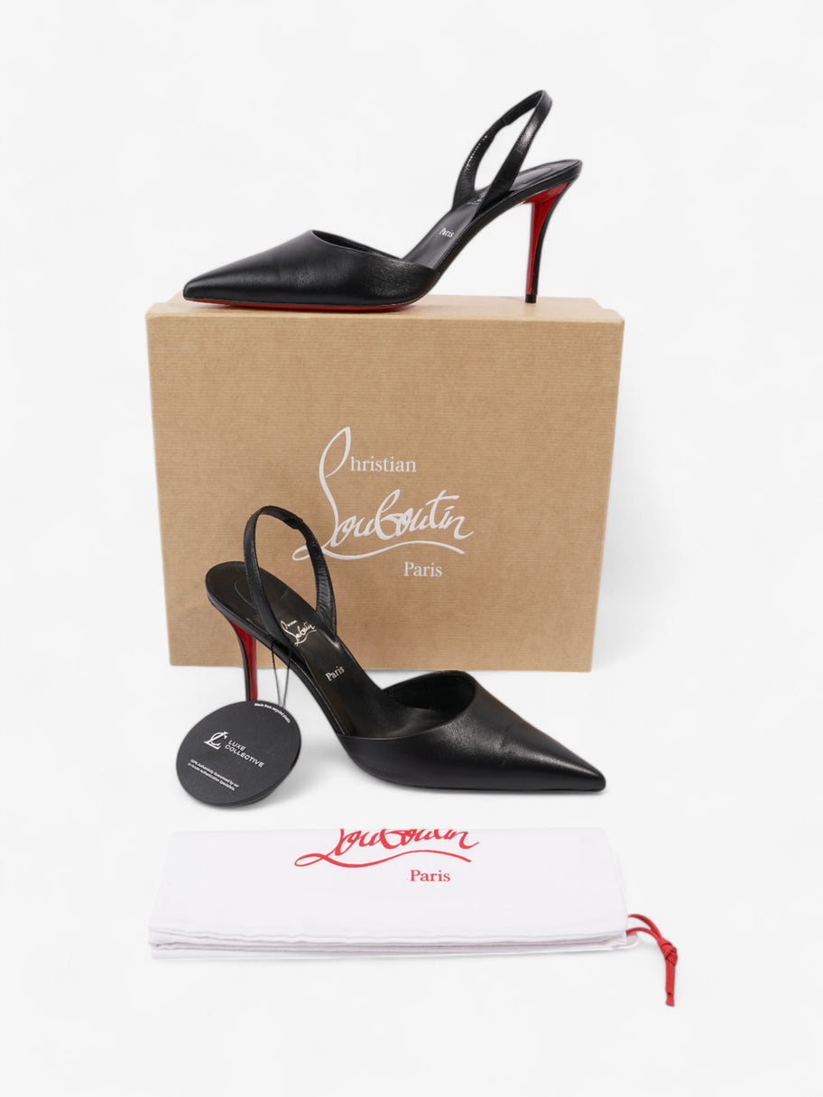 Christian Louboutin Apostrophia Sling 80 Black Leather EU 40 UK 7 Image 8