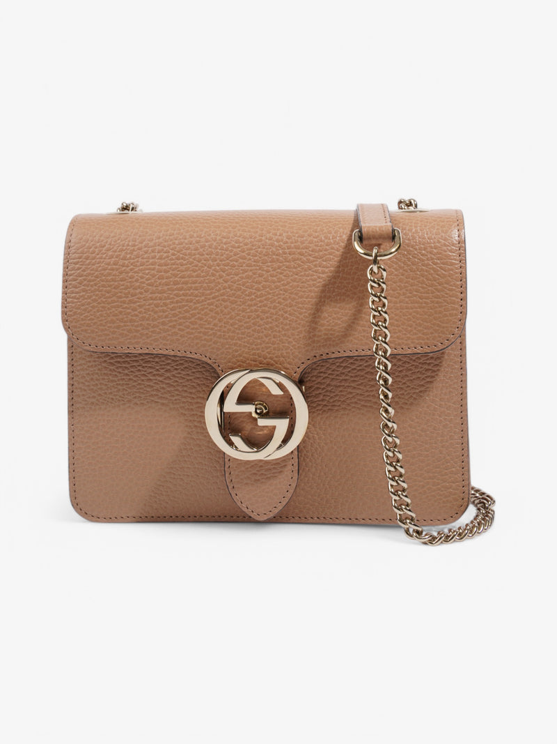  Gucci Dollar Interlocking GG Bag Beige Leather Small