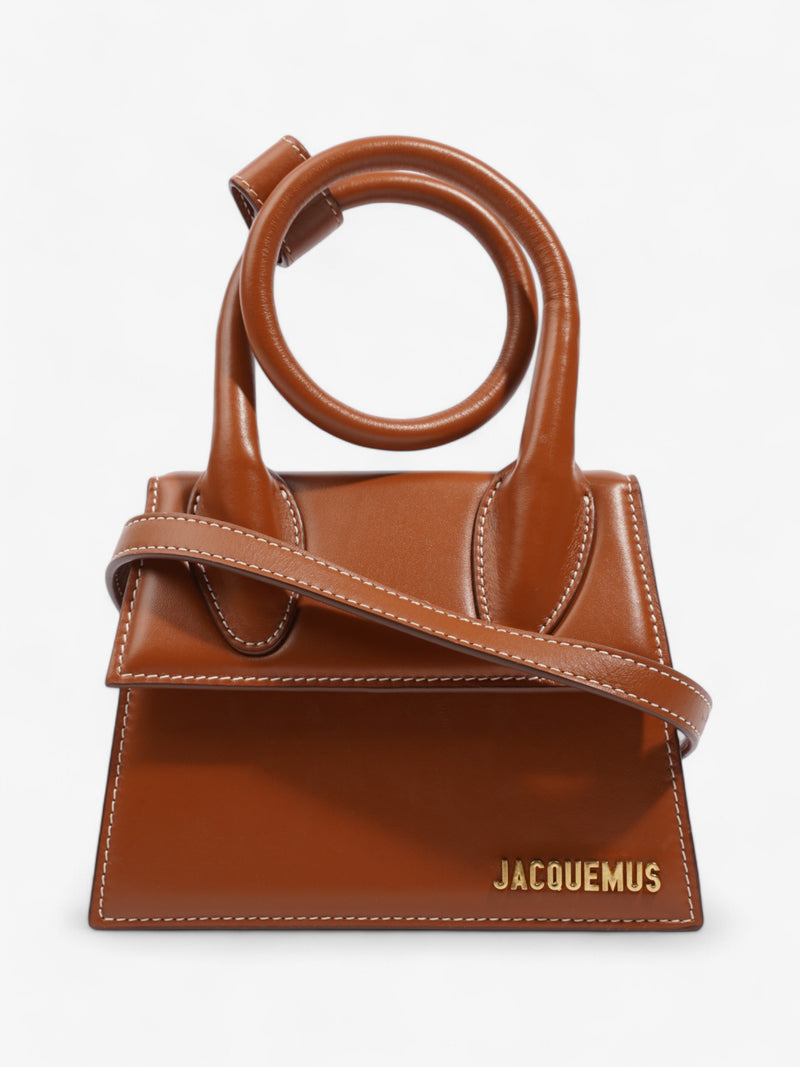  Jacquemus Le Chiquito Noeud Light Brown Leather