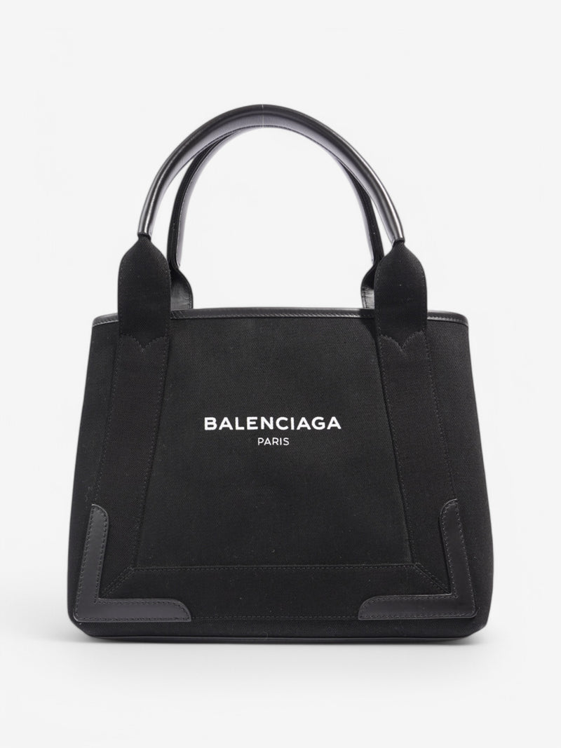  Balenciaga Cabas Canvas  Black / White Canvas