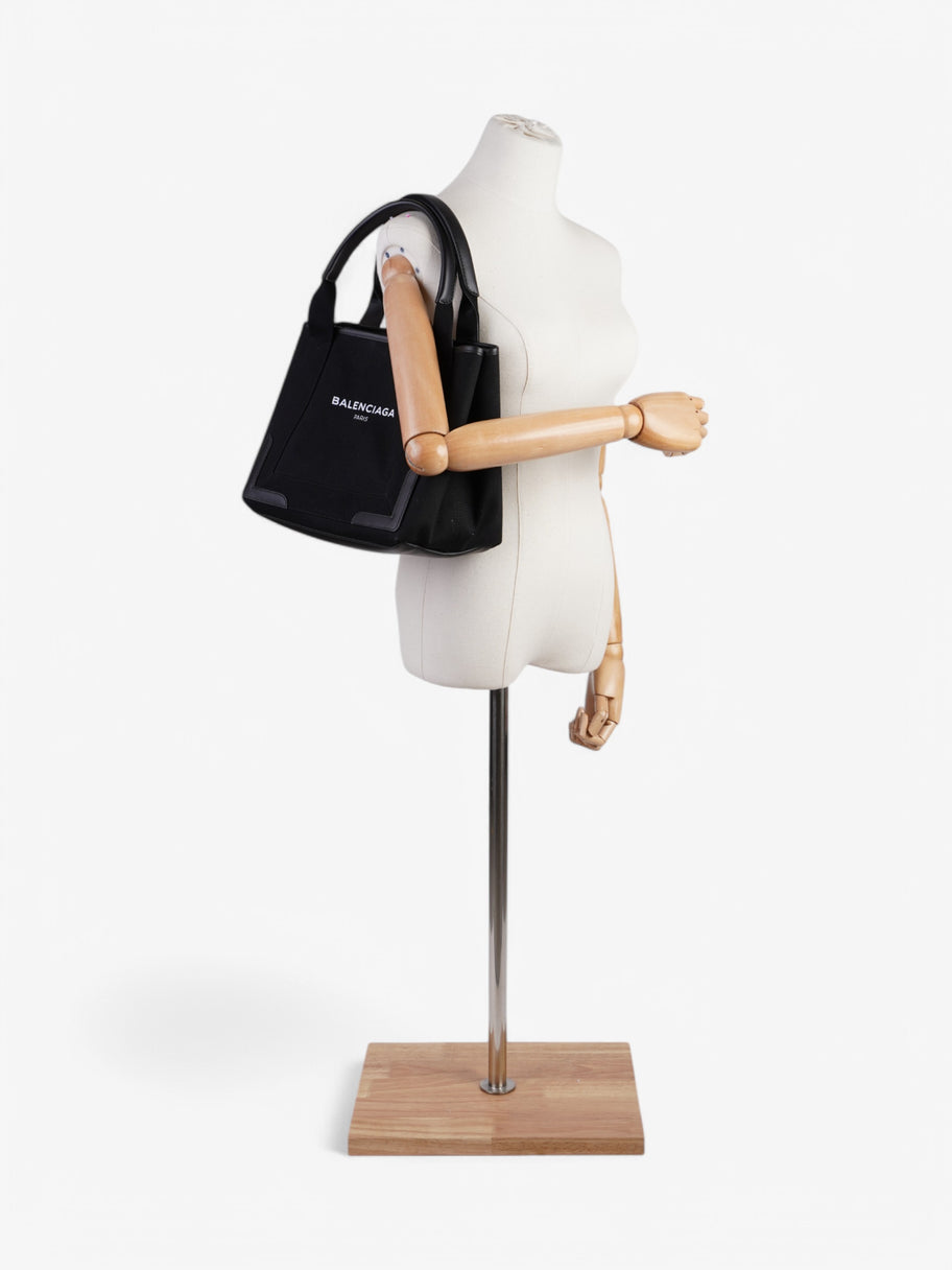 Balenciaga Cabas Canvas  Black / White Canvas Image 2