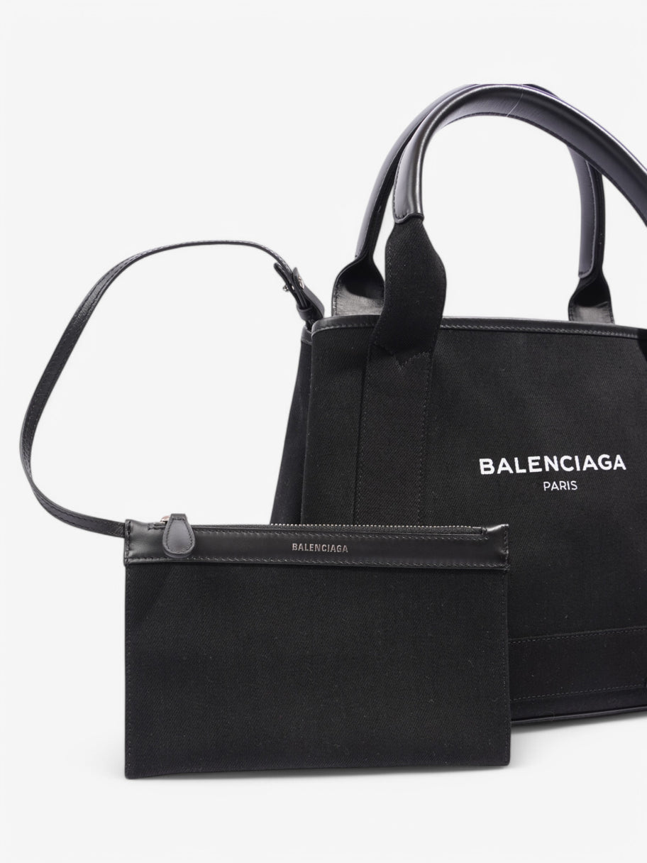 Balenciaga Cabas Canvas  Black / White Canvas Image 9