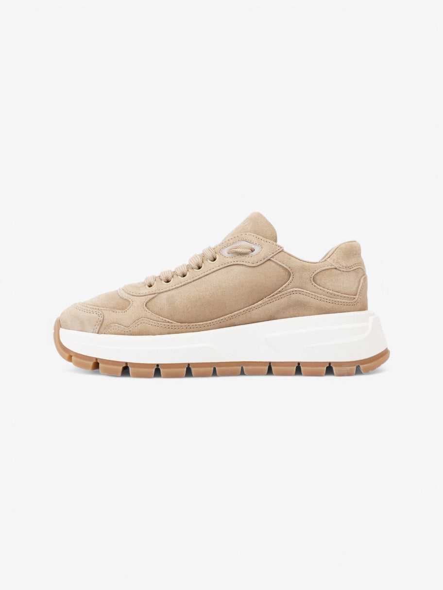 Prada Prax 01 Logo Sneaker Beige Suede EU. 37 UK 4 Image 3