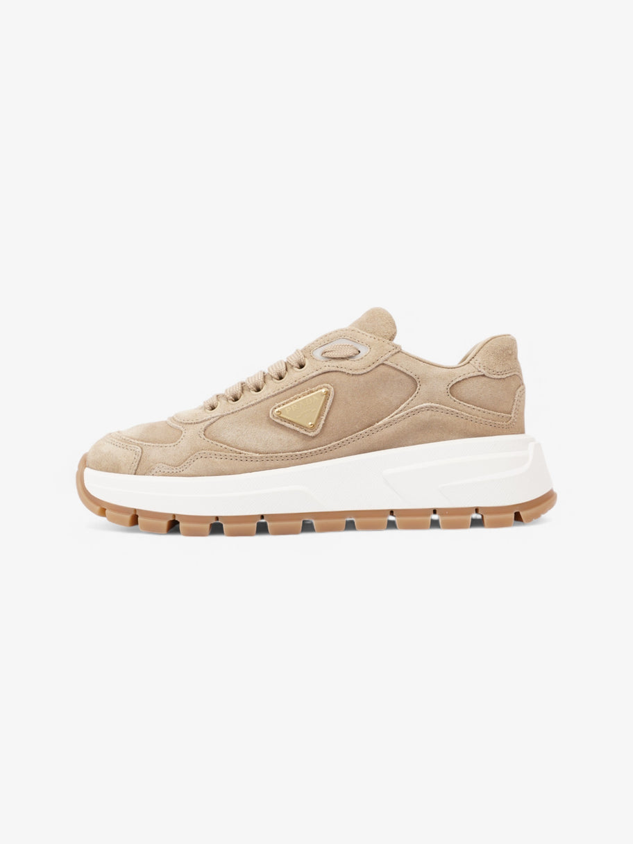 Prada Prax 01 Logo Sneaker Beige Suede EU. 37 UK 4 Image 5