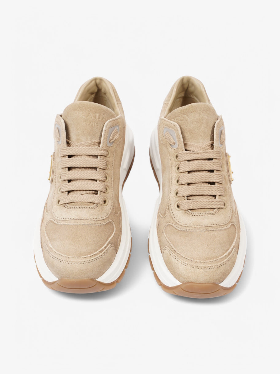 Prada Prax 01 Logo Sneaker Beige Suede EU. 37 UK 4 Image 8