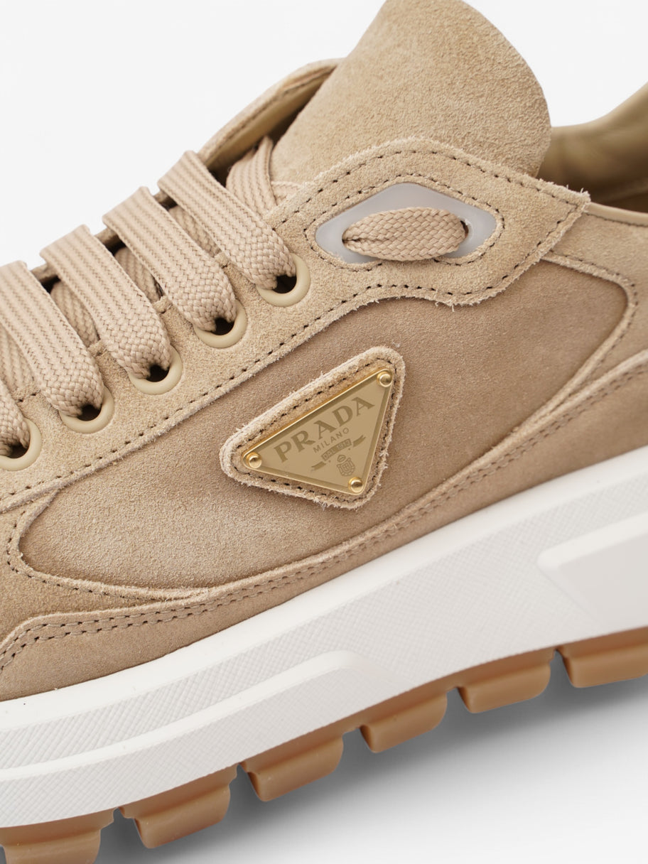 Prada Prax 01 Logo Sneaker Beige Suede EU. 37 UK 4 Image 9