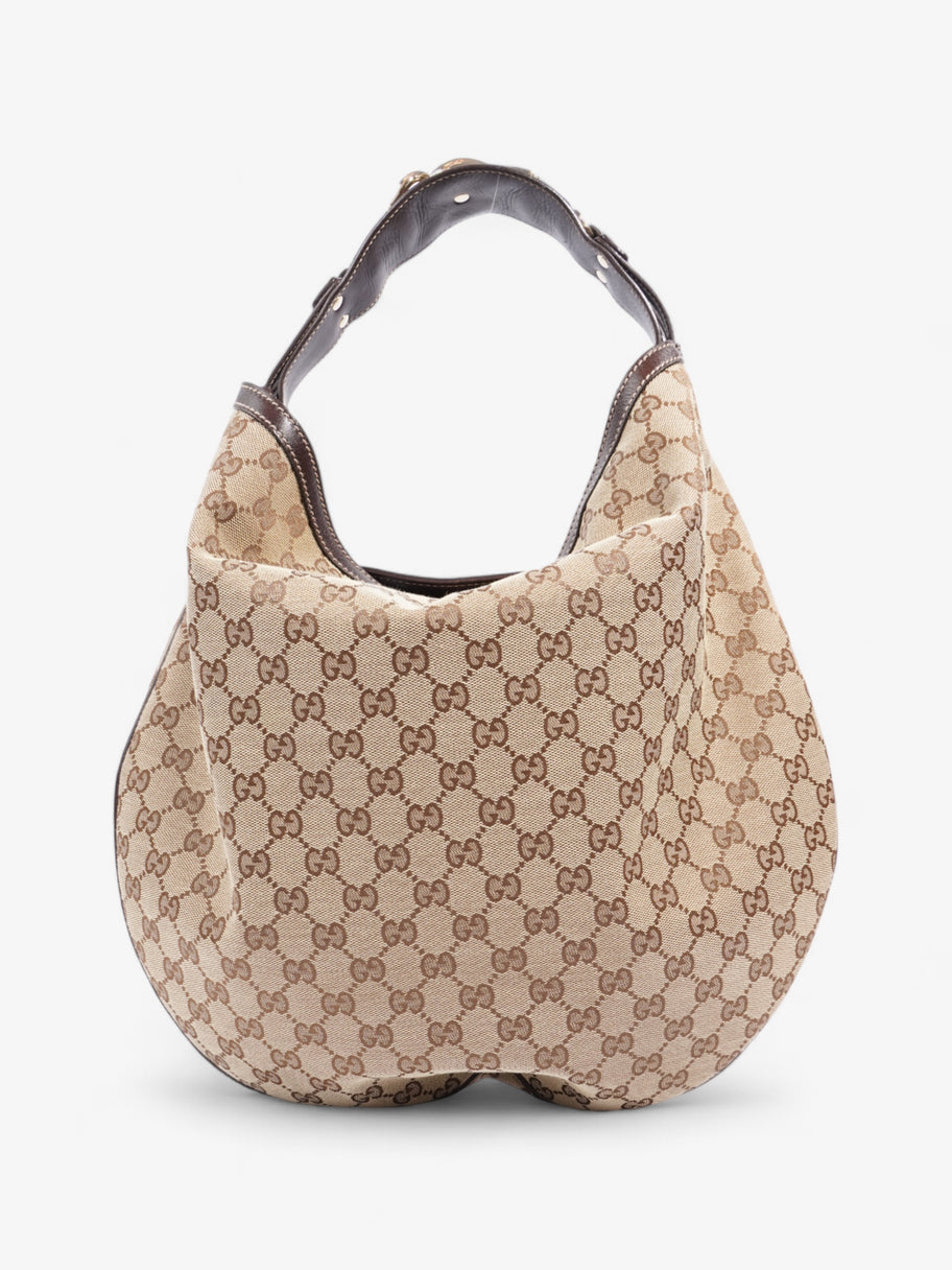 Gucci GG Hobo Beige And Ebony GG Supreme / Brown Canvas Image 4