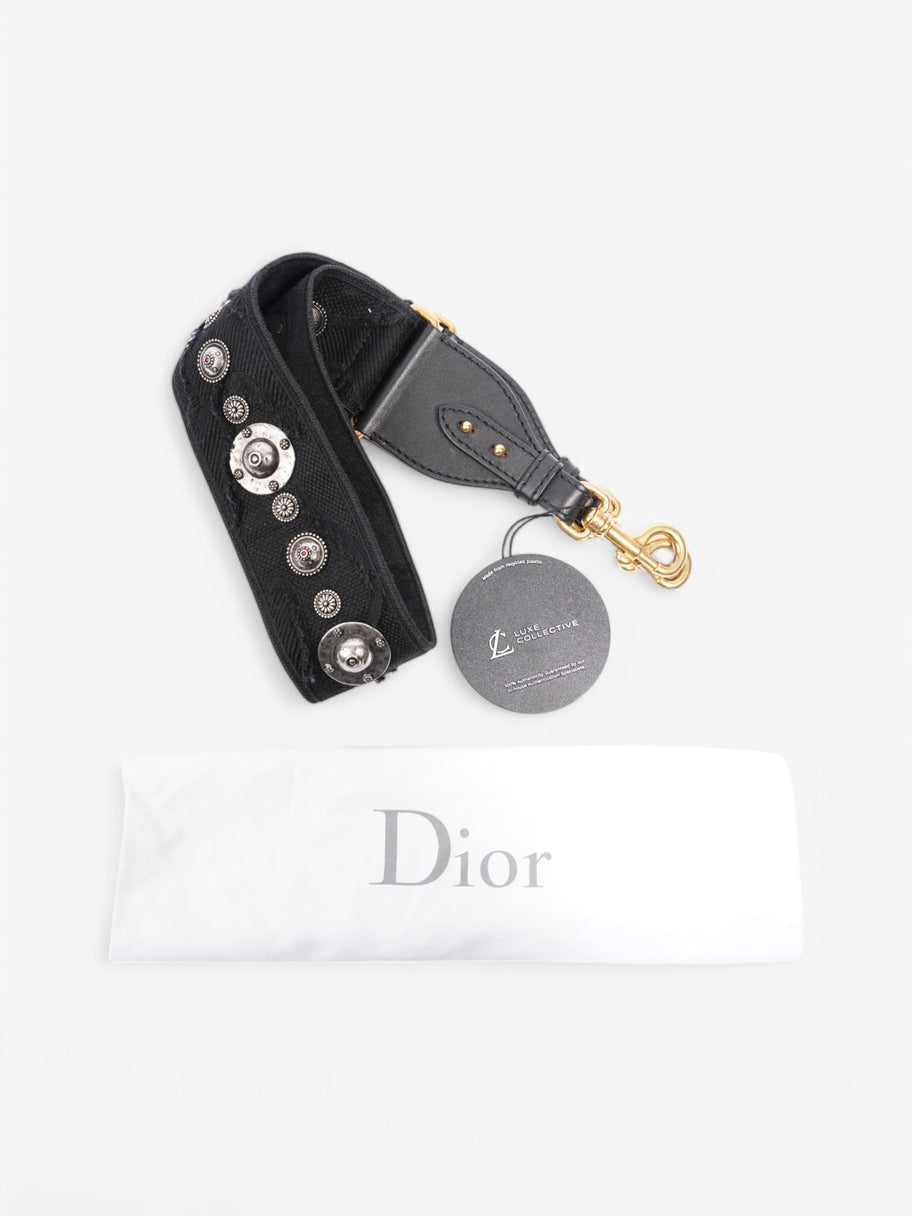 Christian Dior Saddle strap Black Canvas Small Image 12