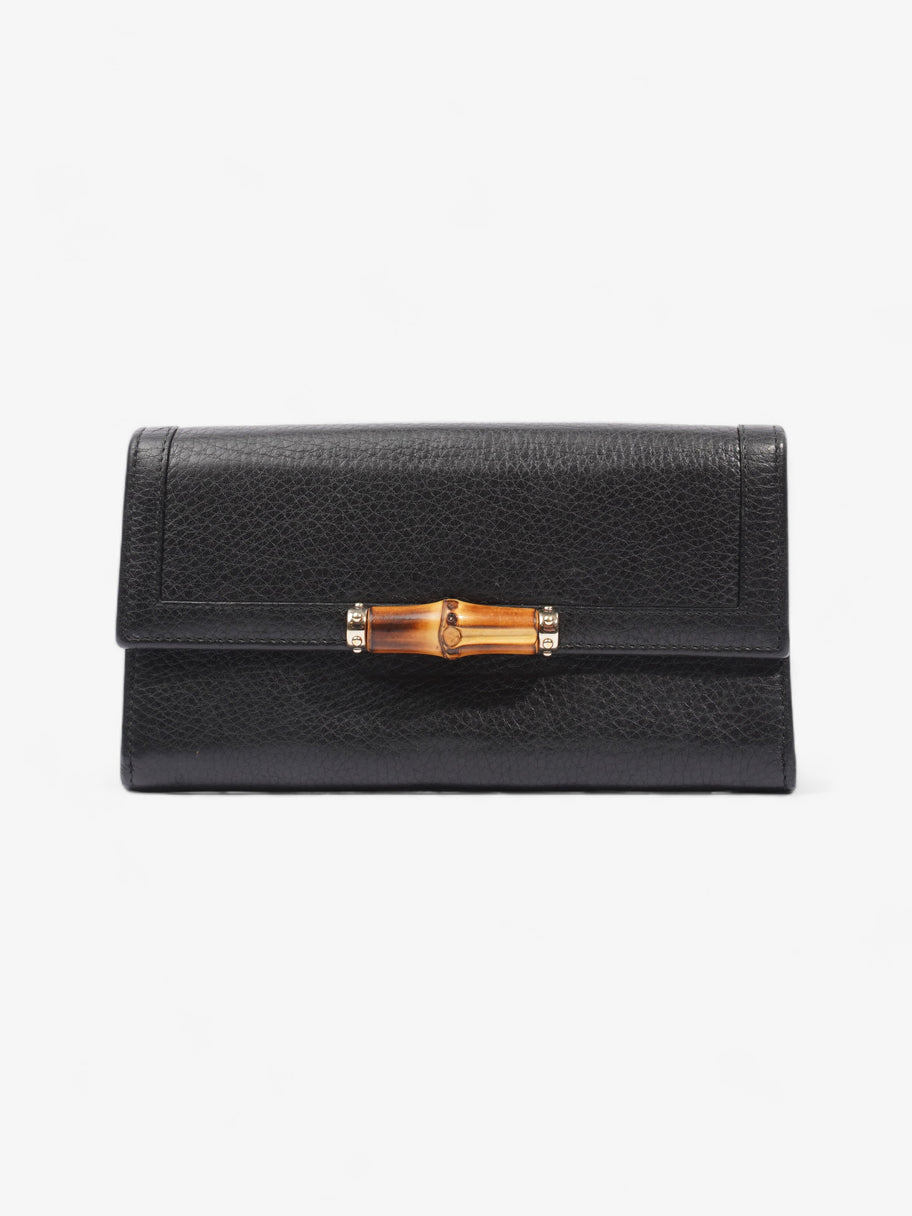 Bamboo Continental Wallet Black / Brown Leather Image 1
