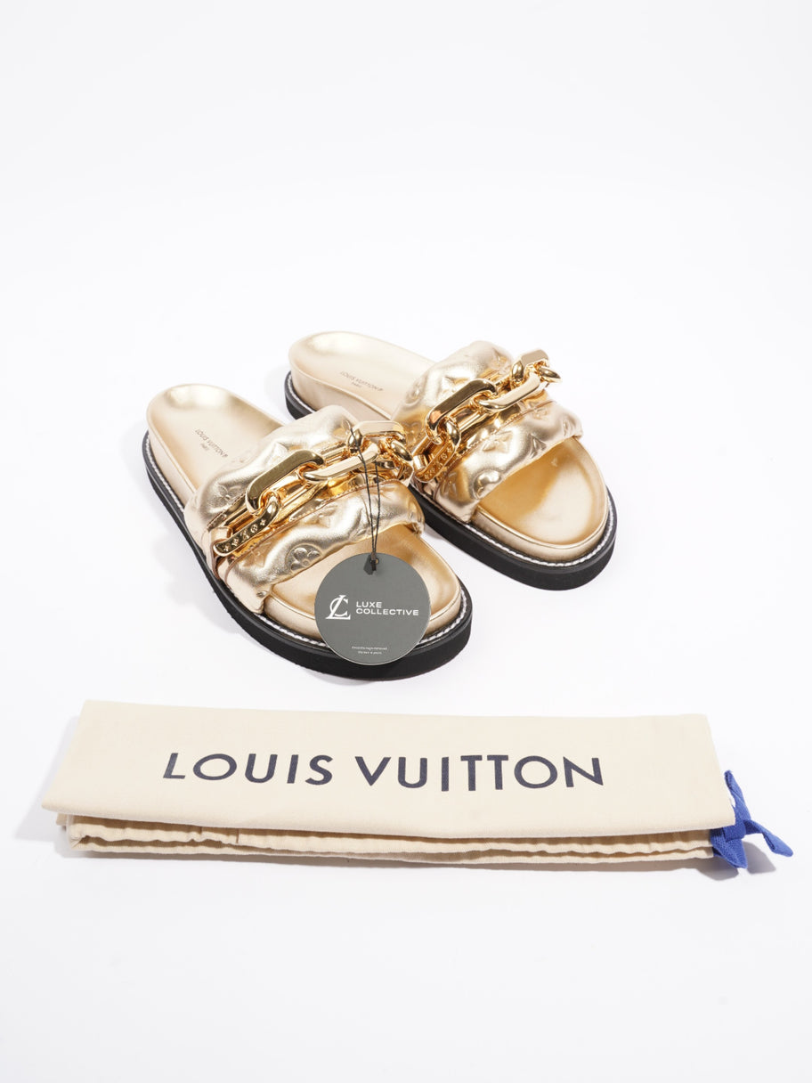 Louis Vuitton LV Sunset Flat Comfort Gold Calfskin Leather EU 40 UK 7 Image 10
