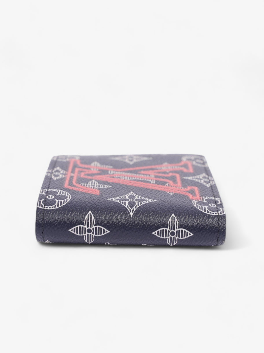 Upside Down Pocket Organiser Navy Monogram / Red Neon Coated Canvas Image 6