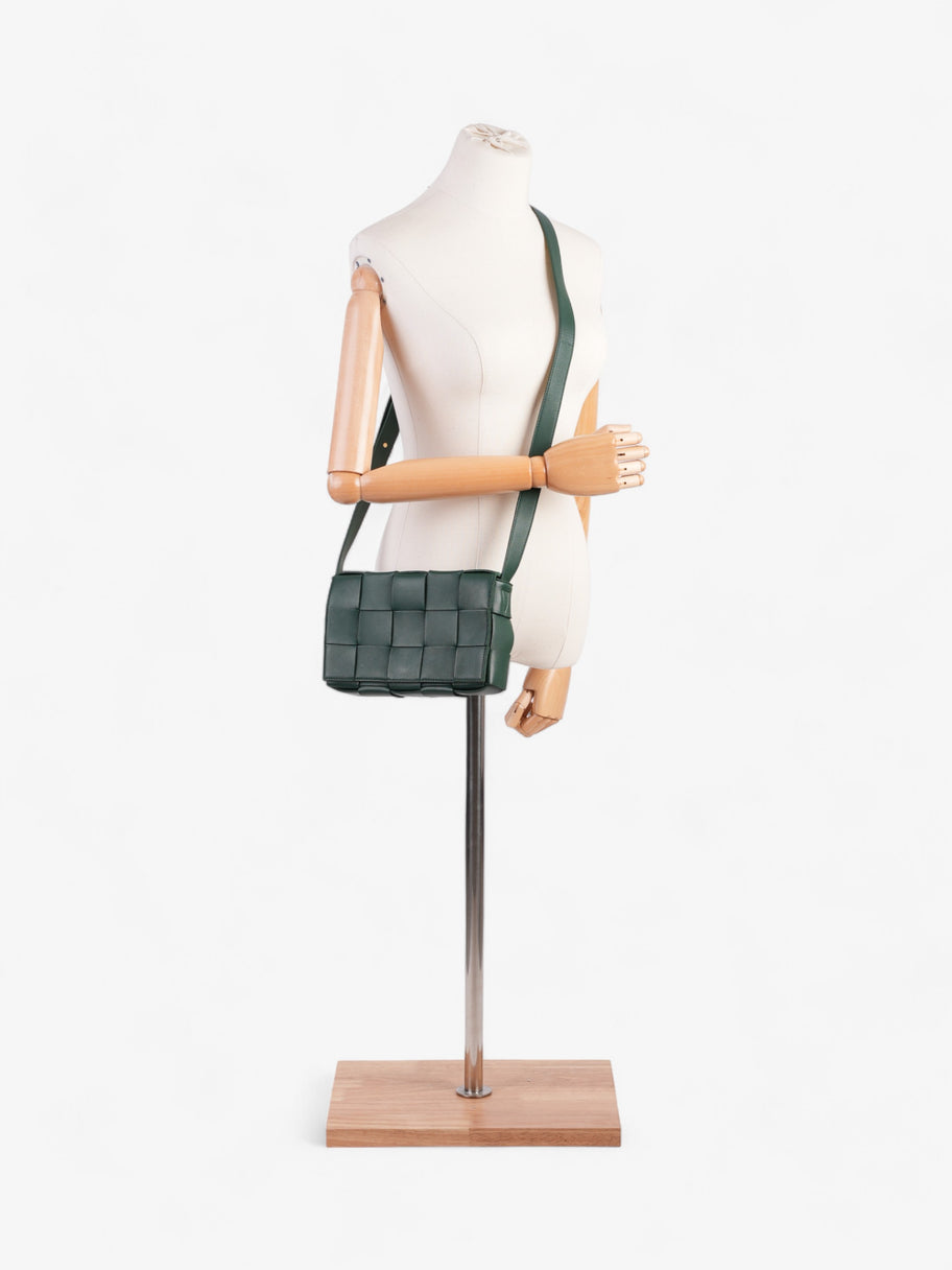 Bottega Veneta Cassette Green Intrecciato Leather Image 2