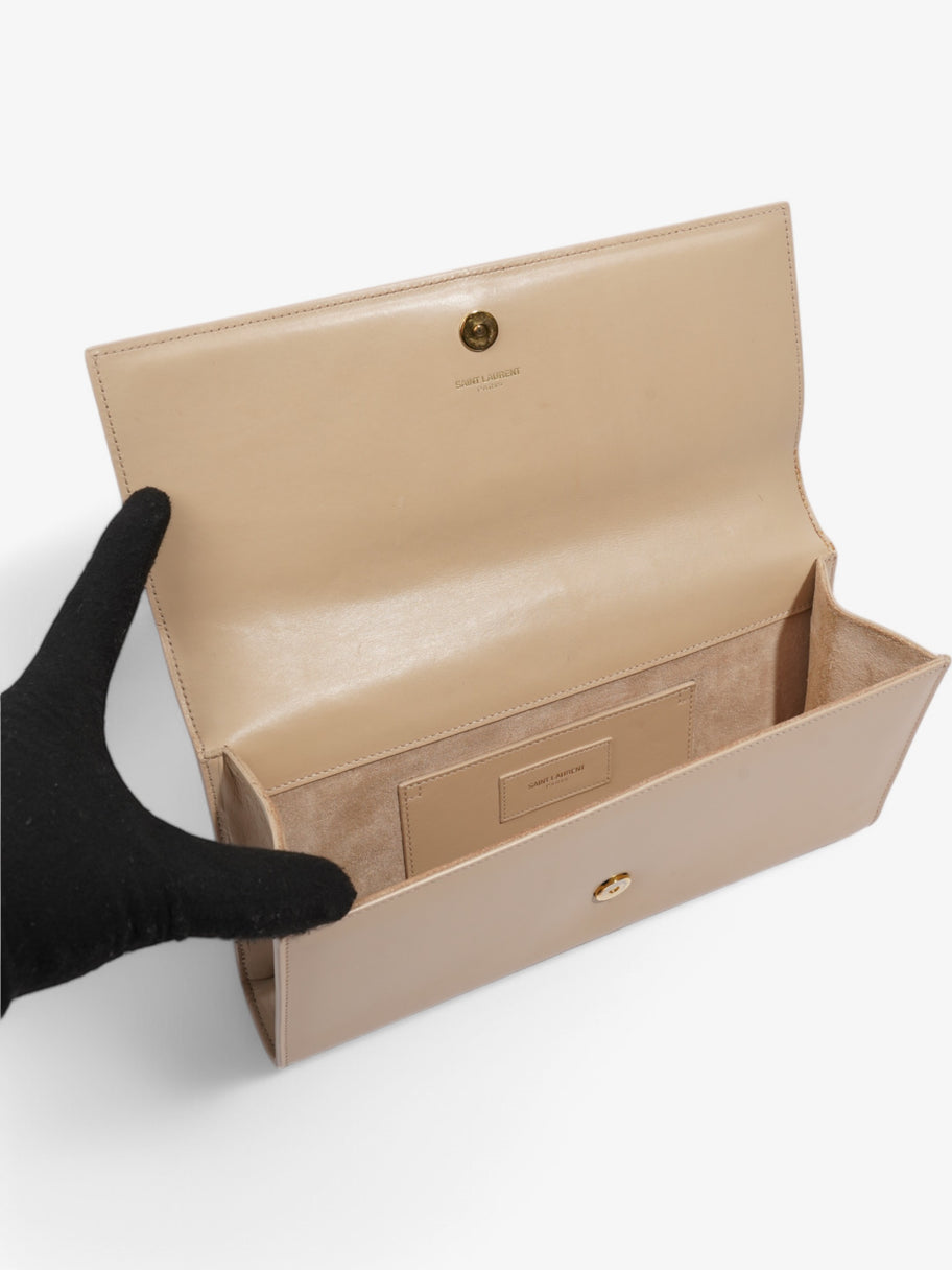 Saint Laurent Kate Monogram Clutch Beige Leather Image 7