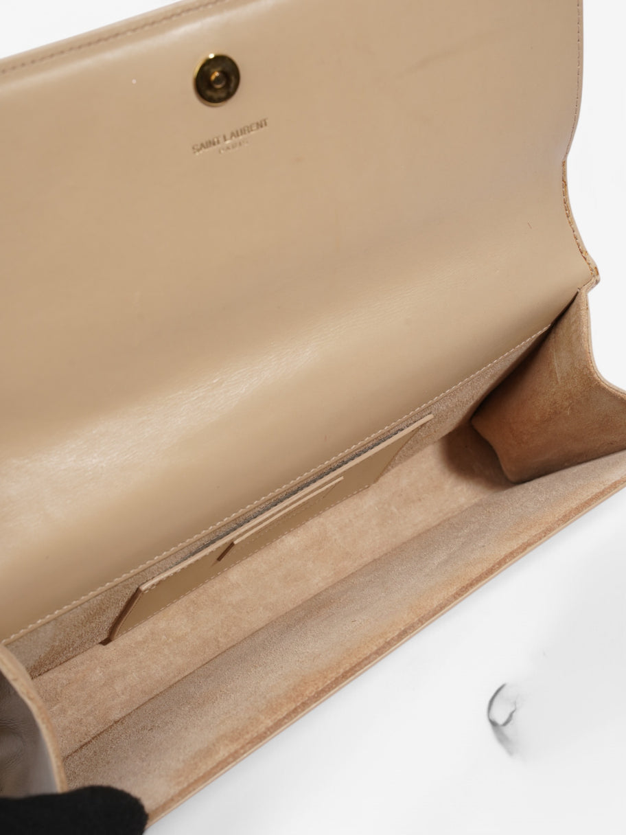 Saint Laurent Kate Monogram Clutch Beige Leather Image 10