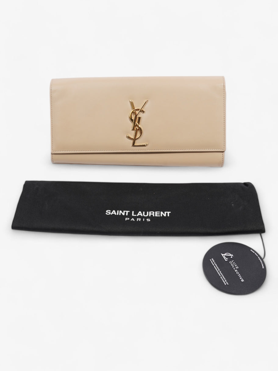 Saint Laurent Kate Monogram Clutch Beige Leather Image 8