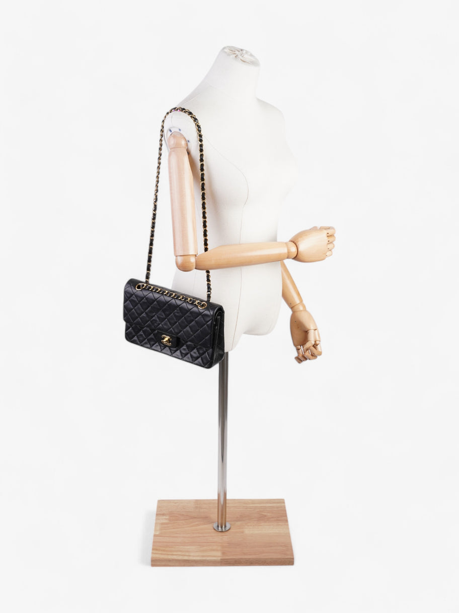Chanel Classic Double Flap Black Lambskin Leather Medium Image 2
