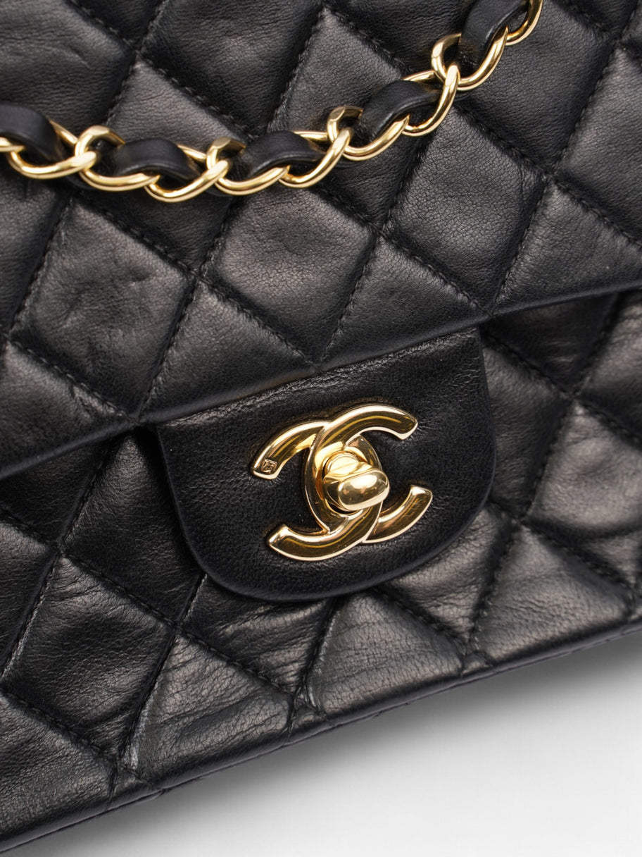Chanel Classic Double Flap Black Lambskin Leather Medium Image 7