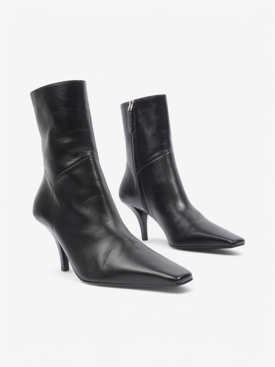 Gucci Gucci Side Zipped Pointed Toe Ankle Boots 70 Black Leather EU 38 UK 5 Image 2