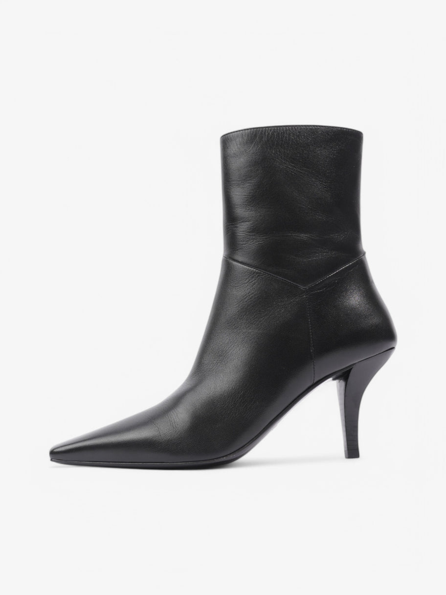 Gucci Gucci Side Zipped Pointed Toe Ankle Boots 70 Black Leather EU 38 UK 5 Image 5