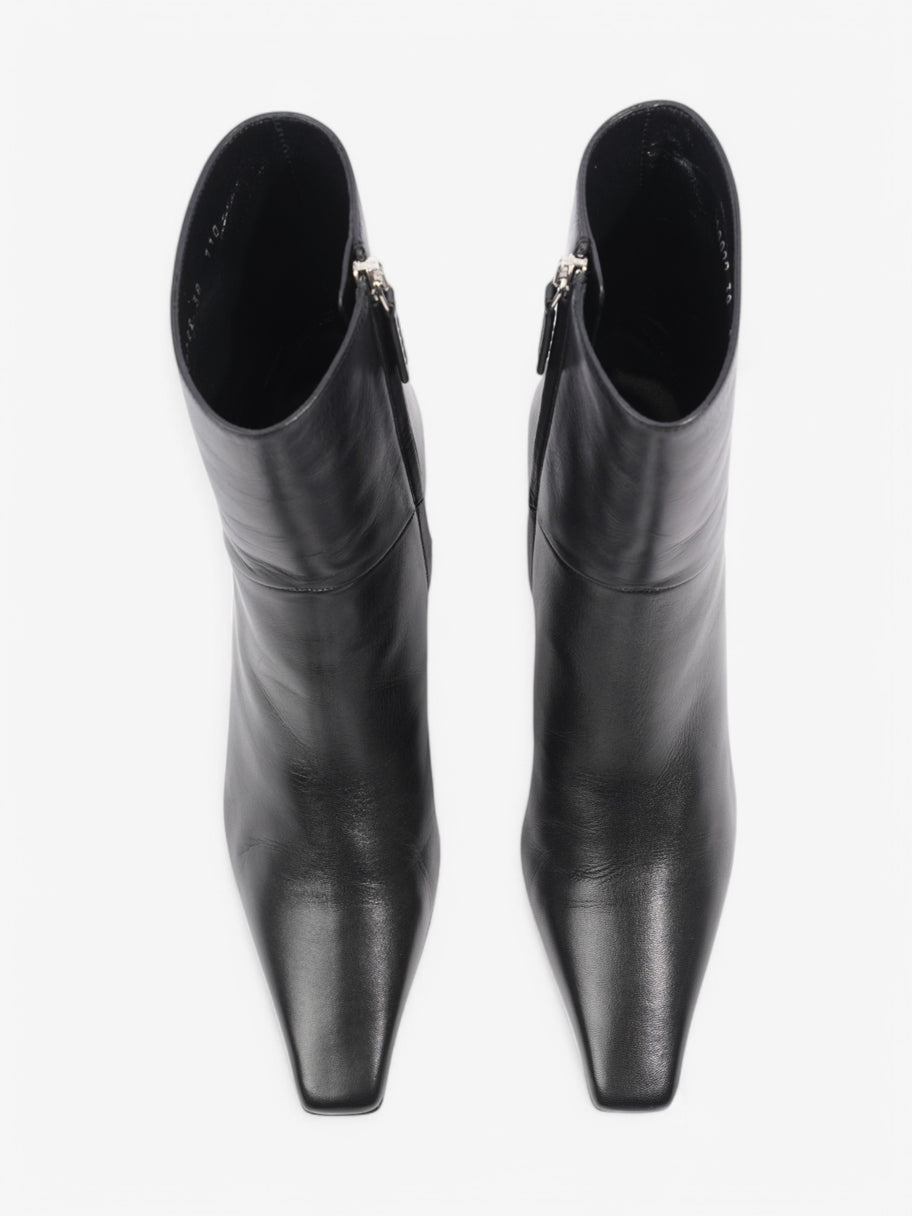 Gucci Gucci Side Zipped Pointed Toe Ankle Boots 70 Black Leather EU 38 UK 5 Image 8